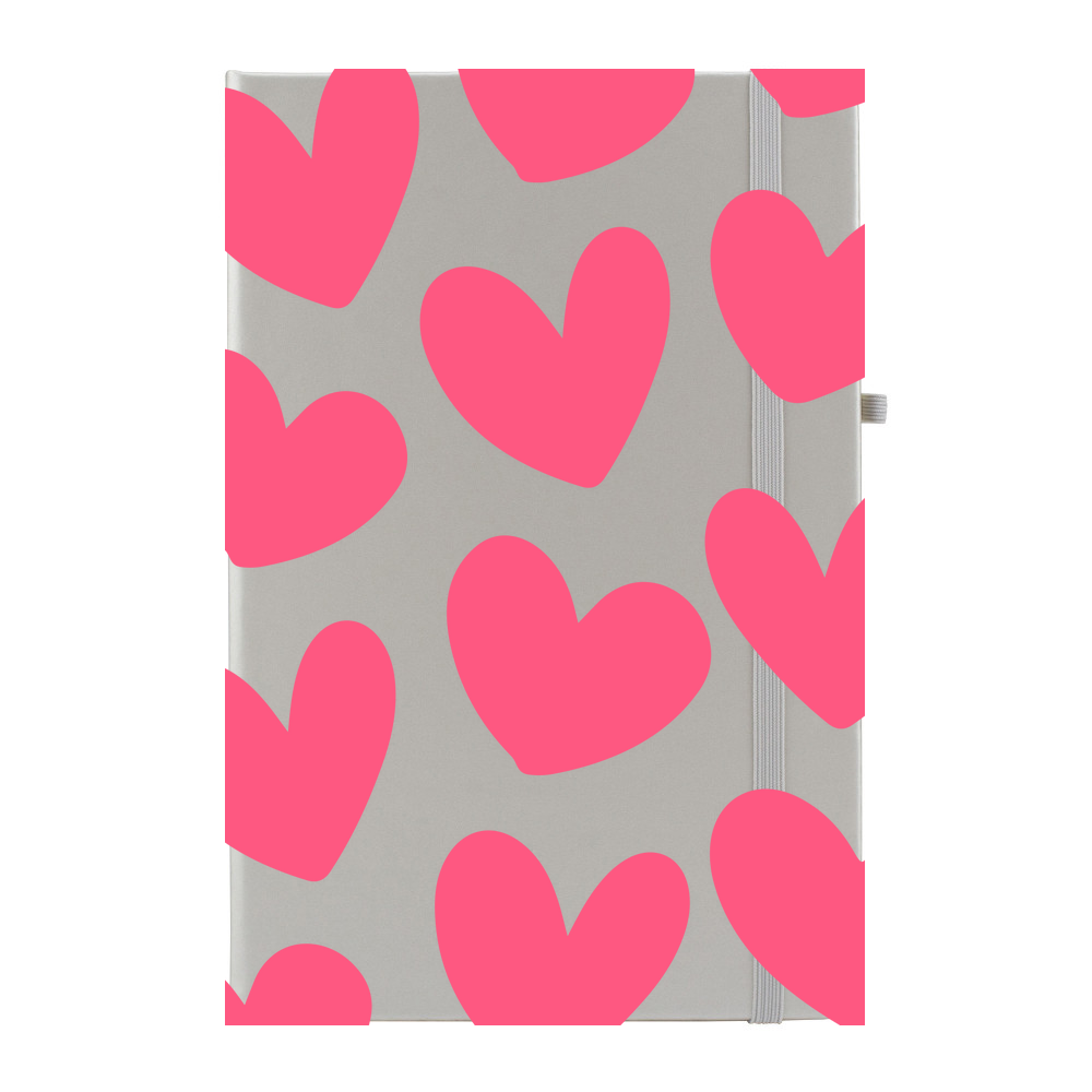 Love Hearts Personalised Soft Feel Notebook - Image 4
