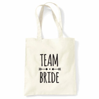 Team Bride Personalised Natural Cotton Tote Bag