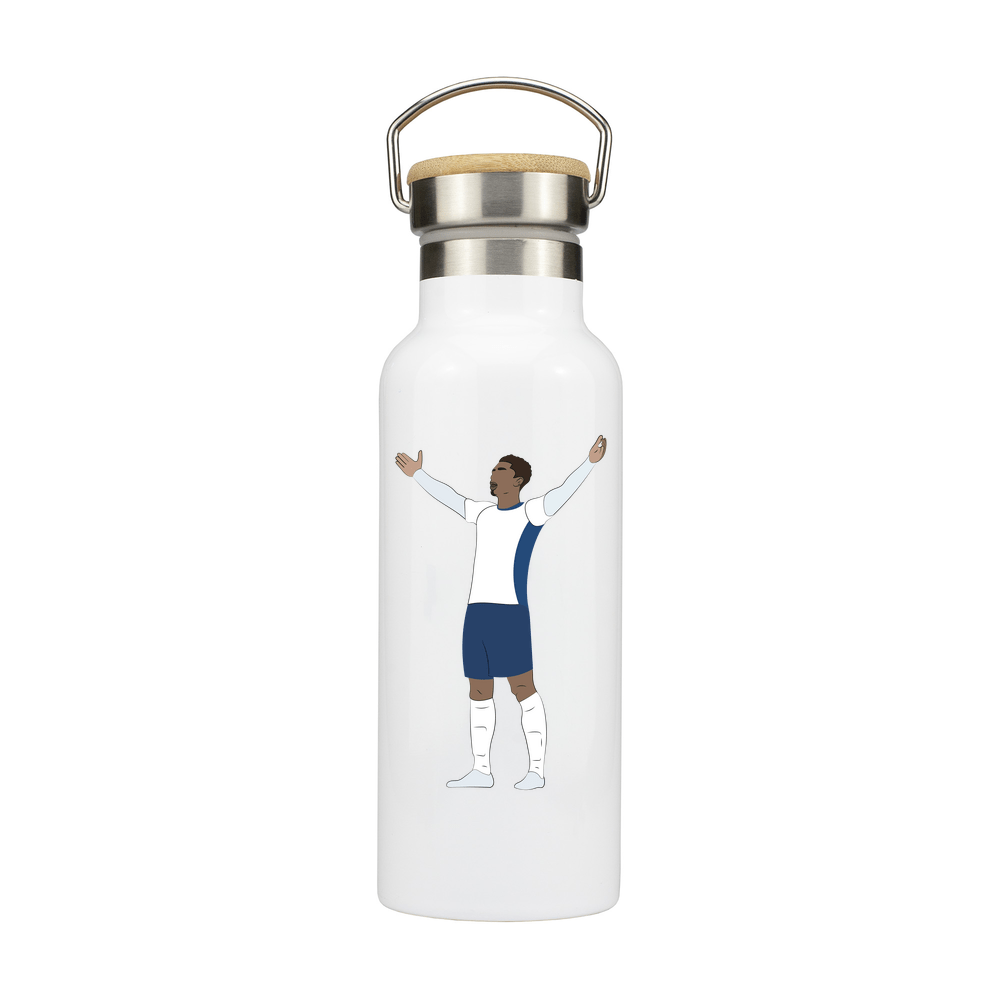 England Player Personalised Metal Bottle with Bamboo Lid - Image 2