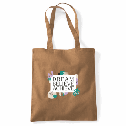 Dream Believe Achieve Tote Bag - Image 48