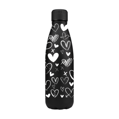 Heart Scribbles Personalised Metal Bottle - Image 4