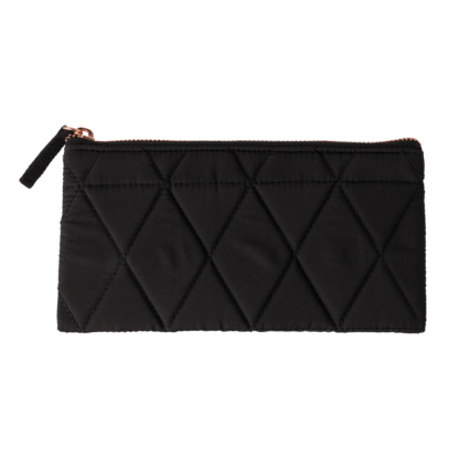 Black Pencil Case with Rose Gold Zip