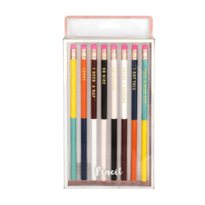 Monogrammed Block Colour Pencil Set Of 8
