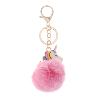 Unicorn Fluffy Keyring