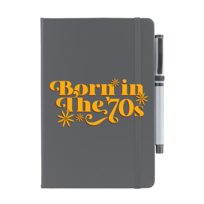 Born in The 70s Personalised Notebook with Pen - Image 8