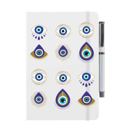 Evil Eye Personalised Notebook with Pen - Image 11