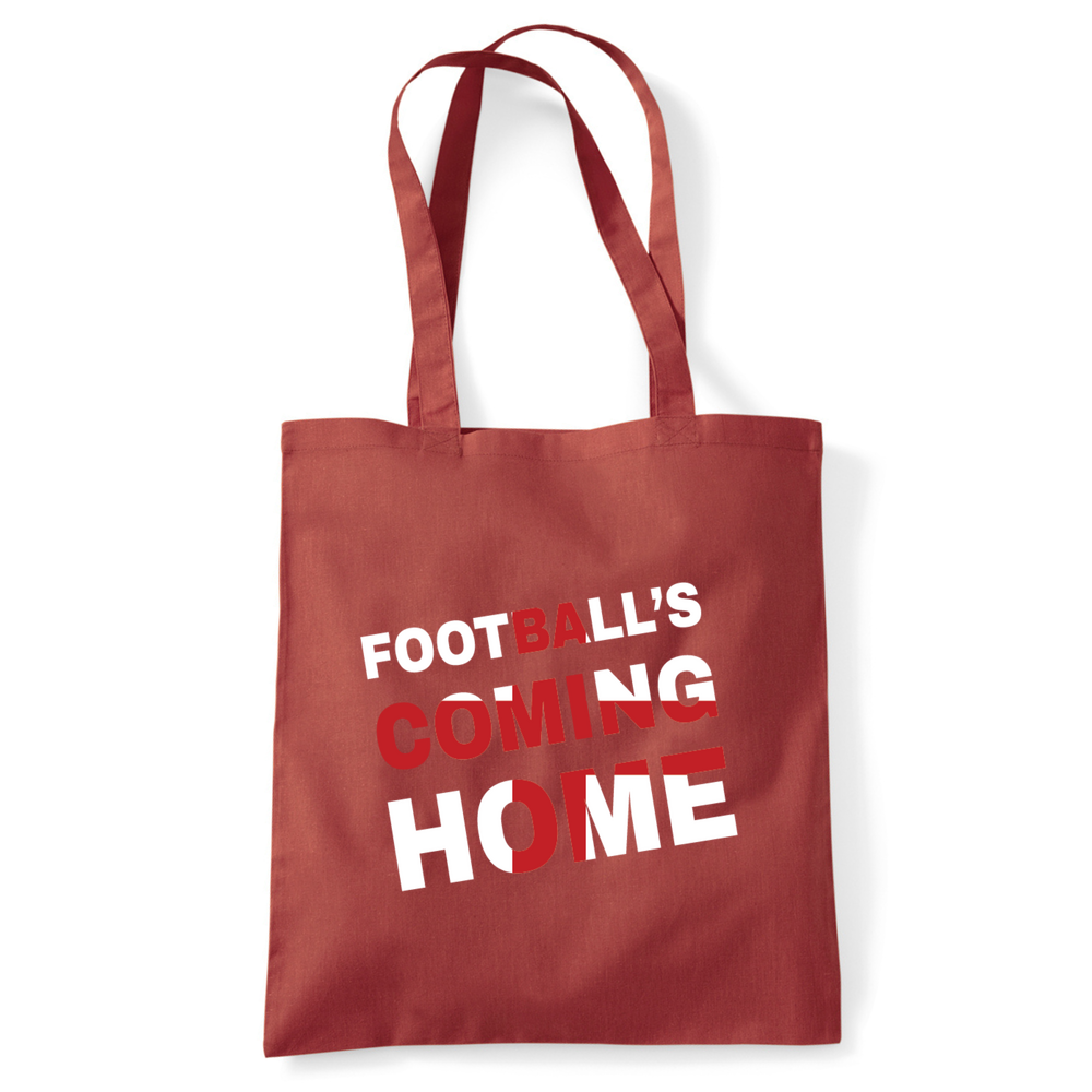 Football's Coming Home Coloured Cotton Tote Bag - Image 35