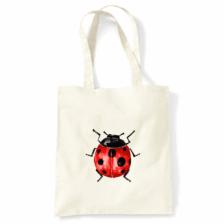 Ladybird Personalised Natural Cotton Tote Bag