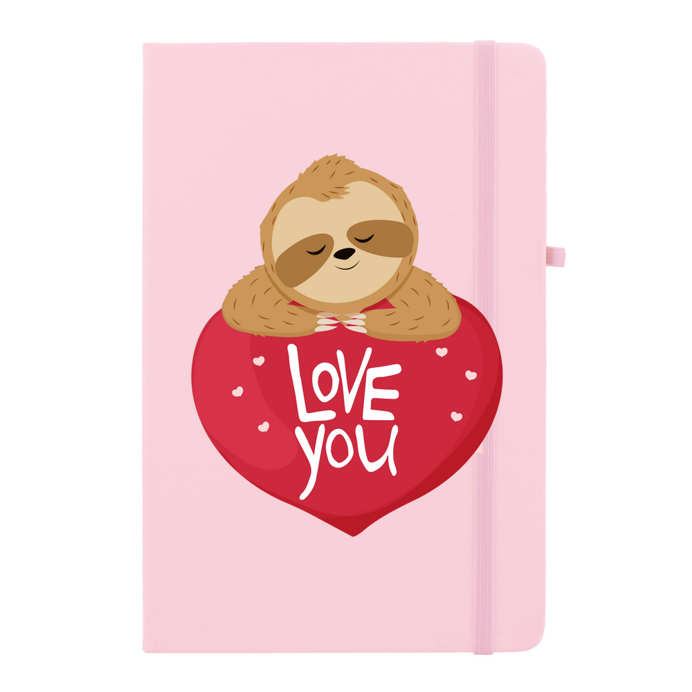 Sloth Love You Personalised Soft Feel Notebook - Image 10