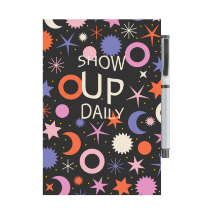 Show Up Daily Moon & Stars Notebook with Pen - Image 3