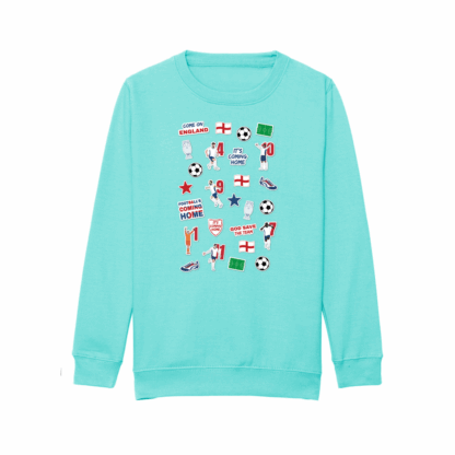 England Collage Kids Sweatshirt - Image 21