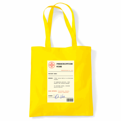 Wine Prescription Personalised Tote Bag - Image 35
