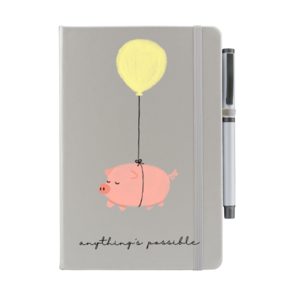 Anything's Possible Pig Personalised Notebook with Pen - Image 10
