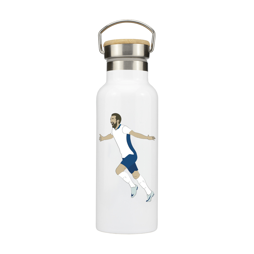 England Player Personalised Metal Bottle with Bamboo Lid - Image 2