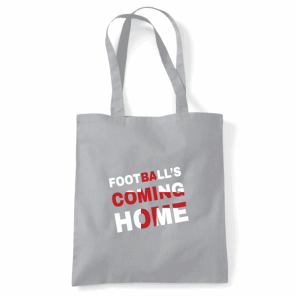 Football's Coming Home Coloured Cotton Tote Bag - Image 4