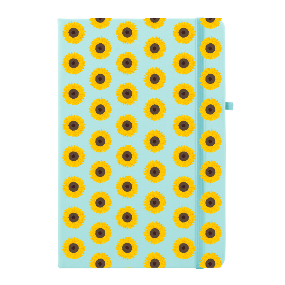 Sunflower Pattern Personalised Notebook - Image 2