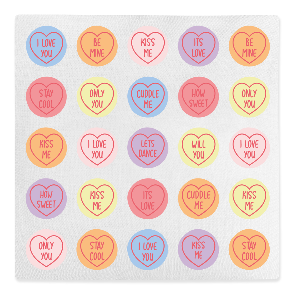 Love Message Hearts Canvas Cushion - Image 2