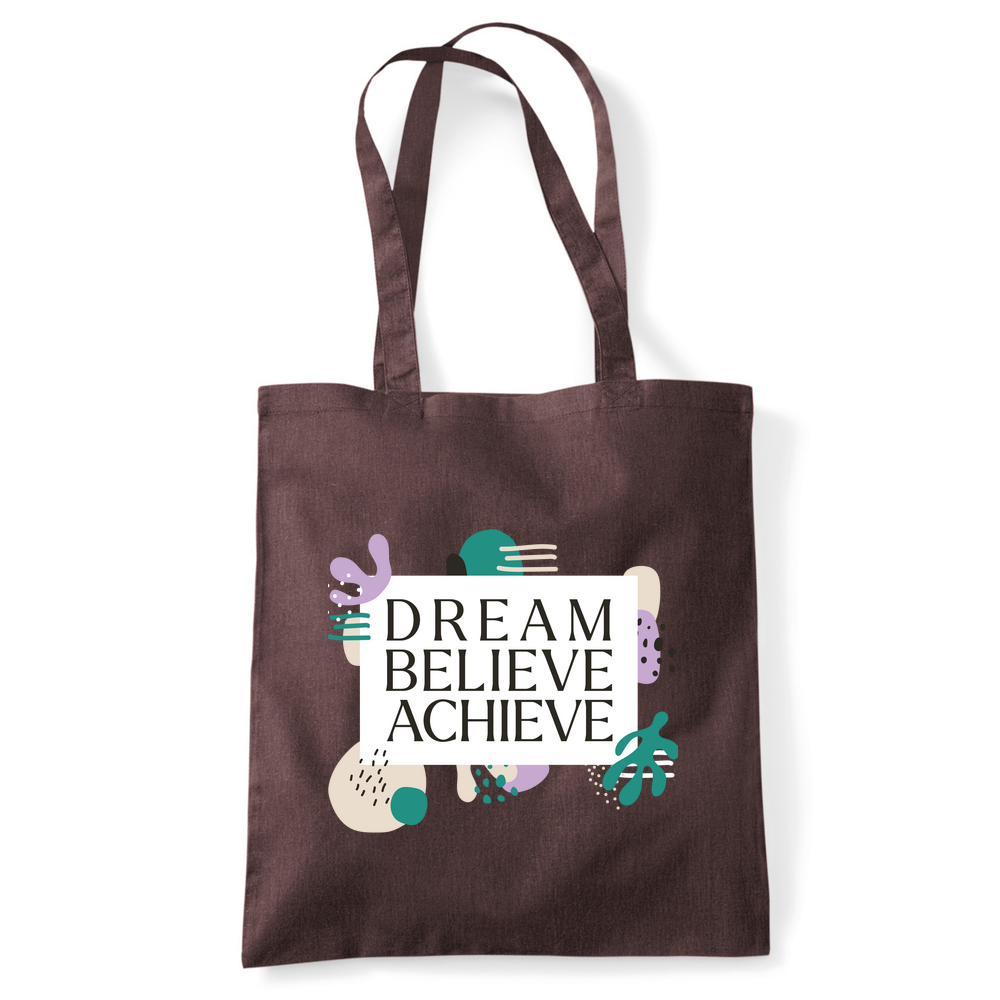 Dream Believe Achieve Tote Bag - Image 49