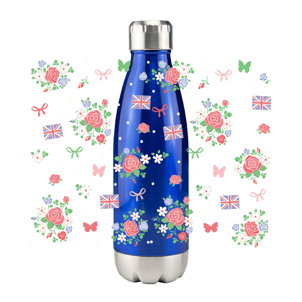 Floral British Metal Bottle - Image 4