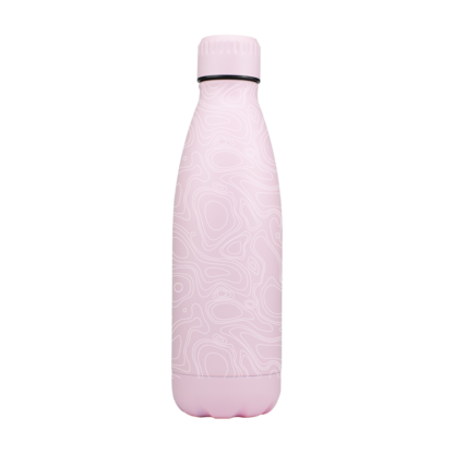 Earth Countour Lines Metal Bottle - Image 3