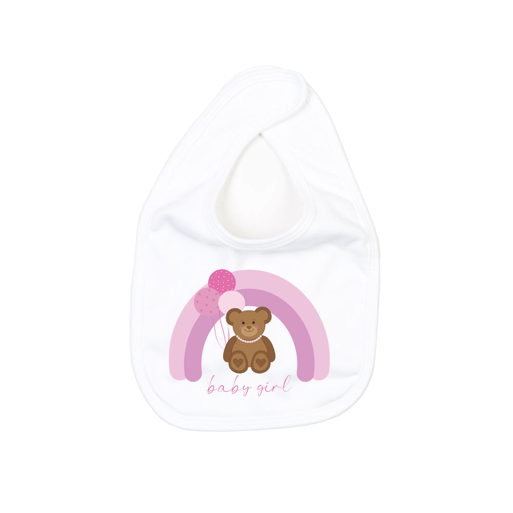 Baby Girl Teddy Bear Bib - Image 2