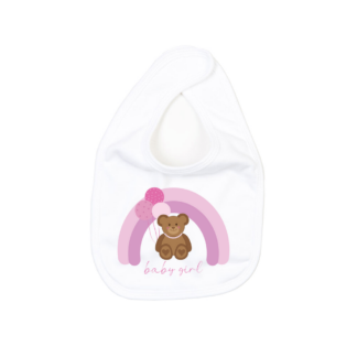 Baby Girl Teddy Bear Bib