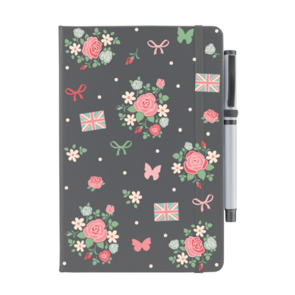 Floral British Personalised Notebook with Pen - Image 11