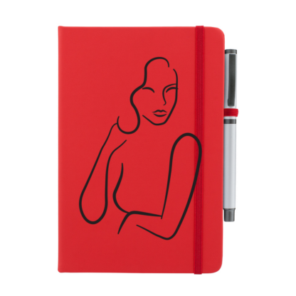 Lady Outlined Personalised Notebook with Pen - Image 5