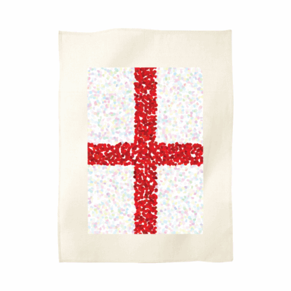 England Flag Art Tea Towel