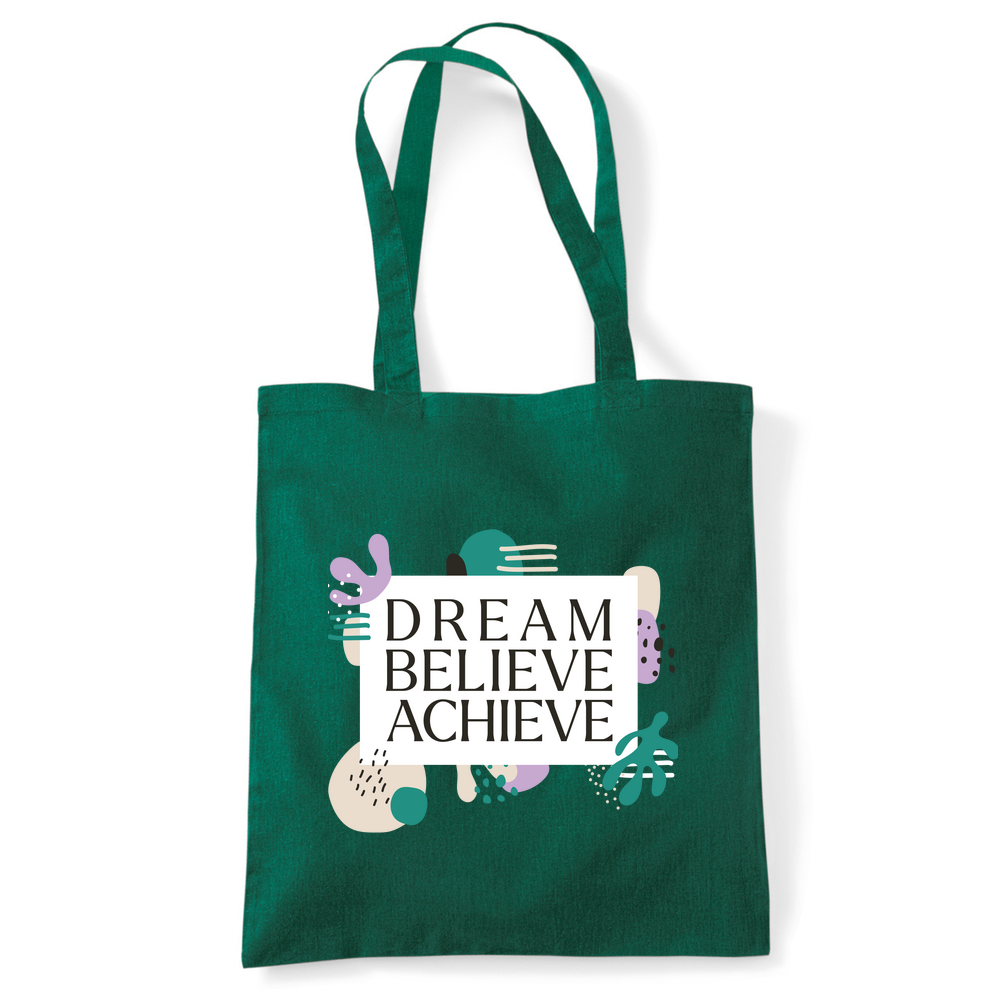 Dream Believe Achieve Tote Bag - Image 41