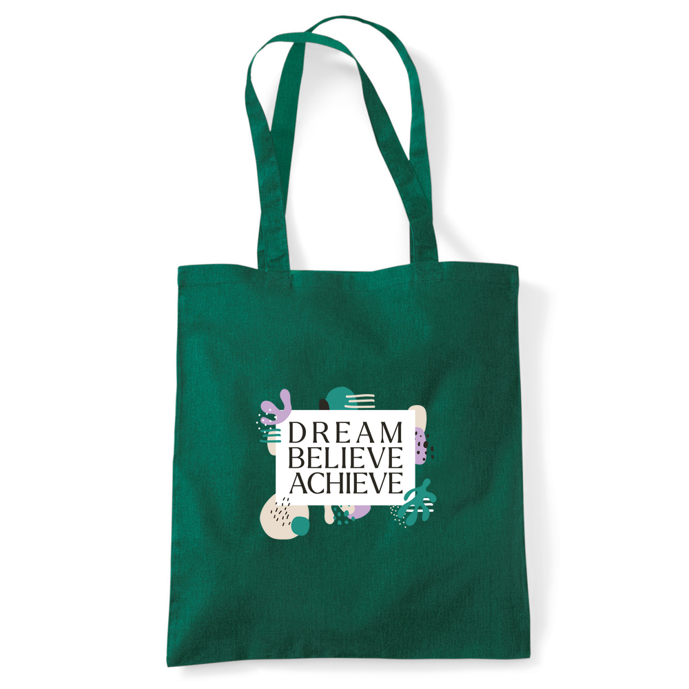 Dream Believe Achieve Tote Bag - Image 41