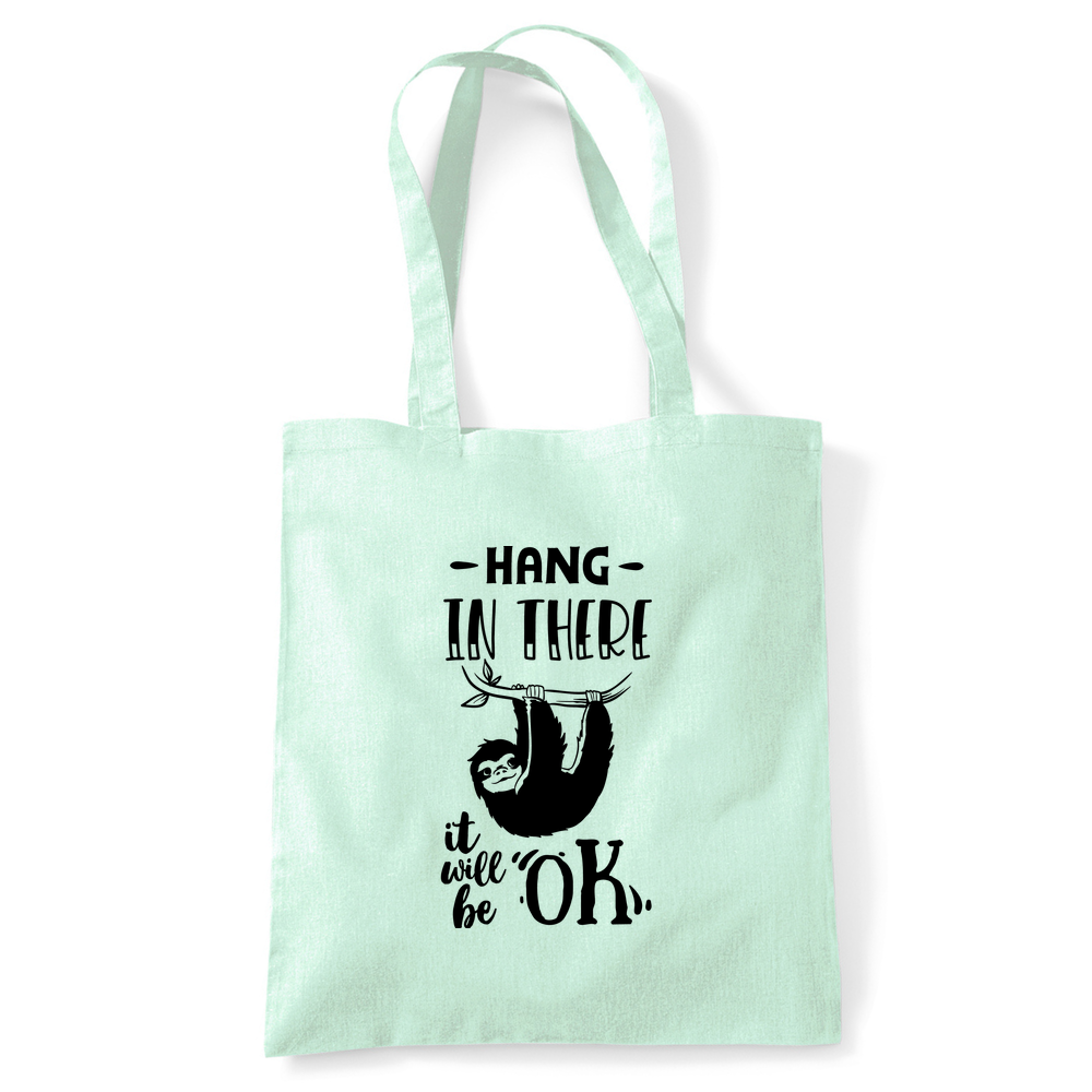 Hang In There Sloth Tote Bag - Image 45