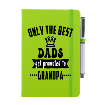 Only The Best Dads Get Promoted to Grandpa Notebook with Pen - Image 4