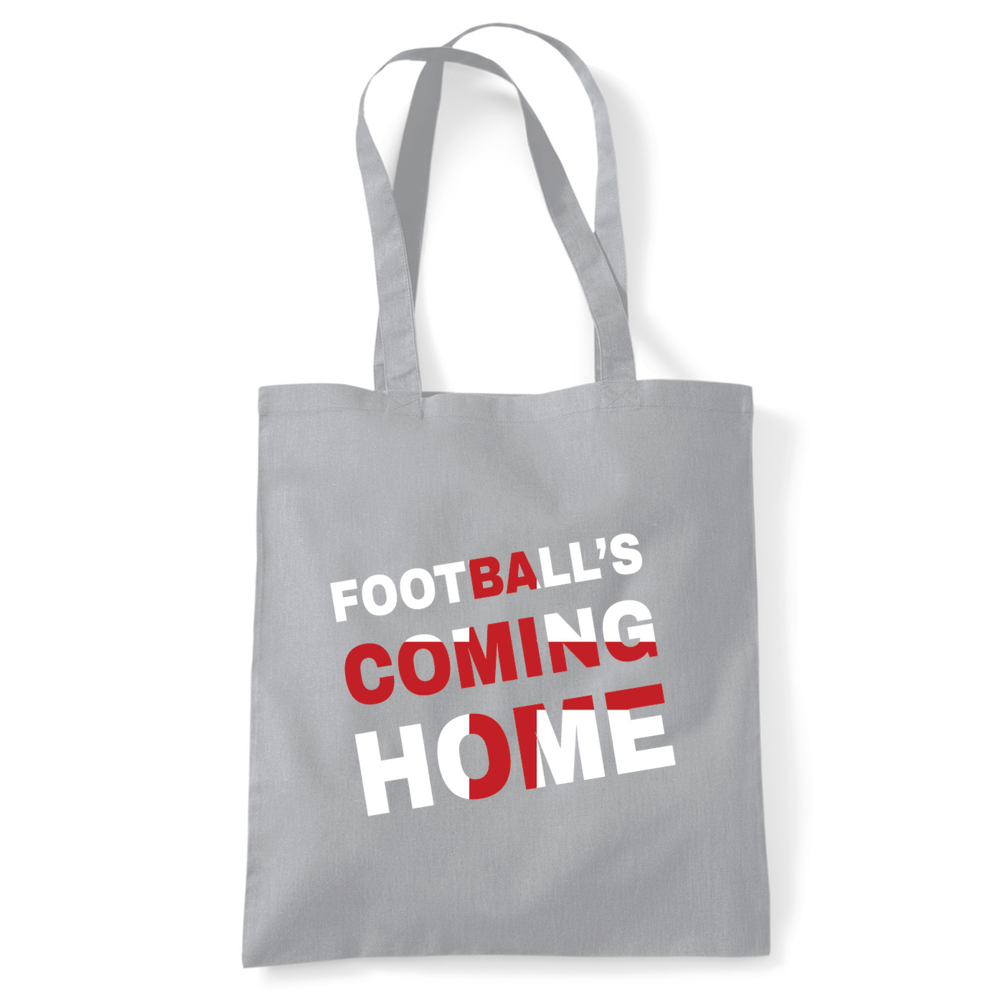 Football's Coming Home Coloured Cotton Tote Bag - Image 4