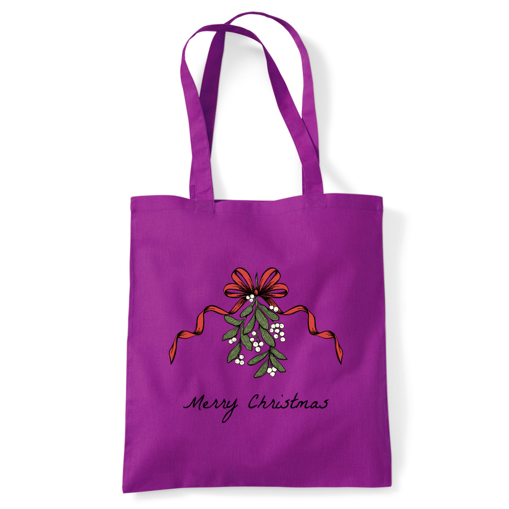 Merry Christmas Mistletoe Tote Bag - Image 20