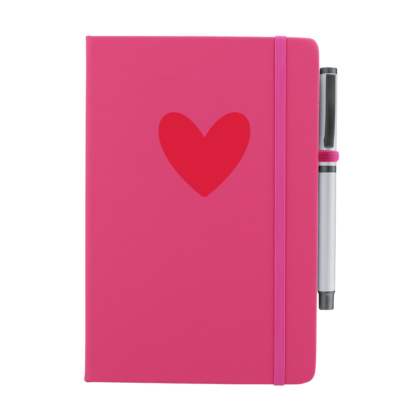 Heart Personalised Notebook with Pen - Image 2