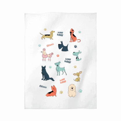 Dogs Personalised Tea Towel
