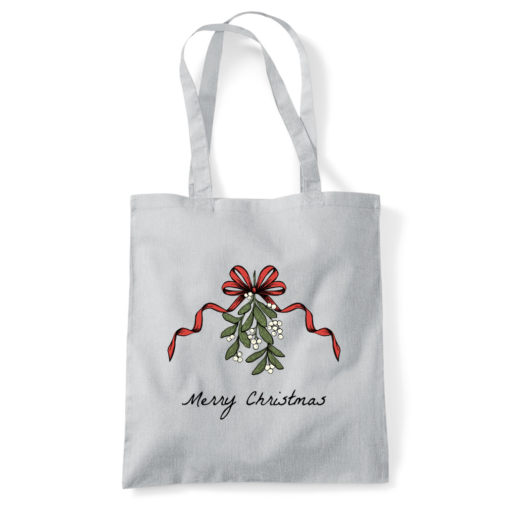 Merry Christmas Mistletoe Tote Bag - Image 5