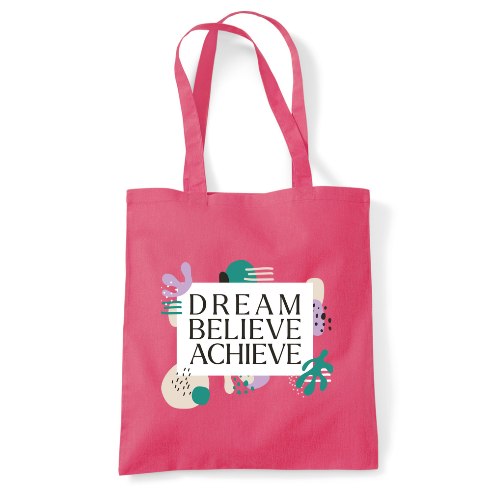 Dream Believe Achieve Tote Bag - Image 29