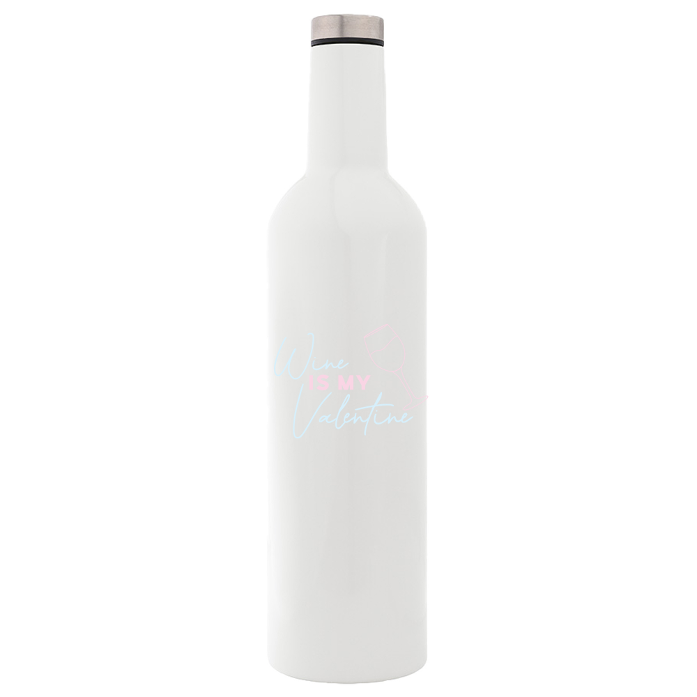 Wine Is My Valentine Flask Bottle - Image 2