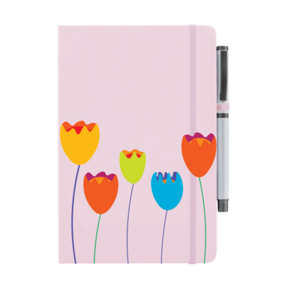 Flowers Personalised Notebook with Pen - Image 2