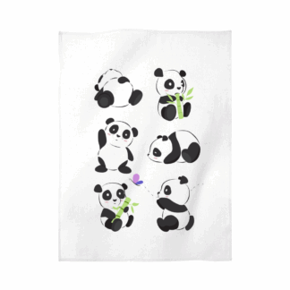 Pandas Personalised Tea Towel