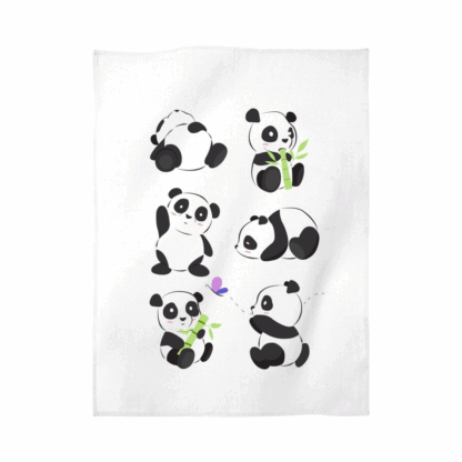 Pandas Personalised Tea Towel