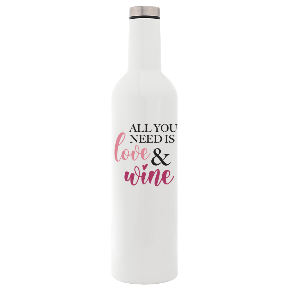 All You Need Is Love & Wine Bottle Flask - Image 3