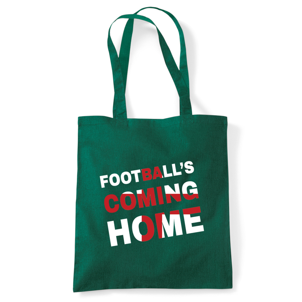 Football's Coming Home Coloured Cotton Tote Bag - Image 29