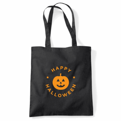 Happy Halloween Pumpkin Personalised Tote Bag - Image 2