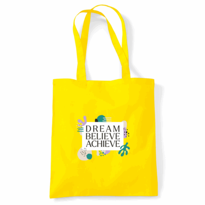 Dream Believe Achieve Tote Bag - Image 36
