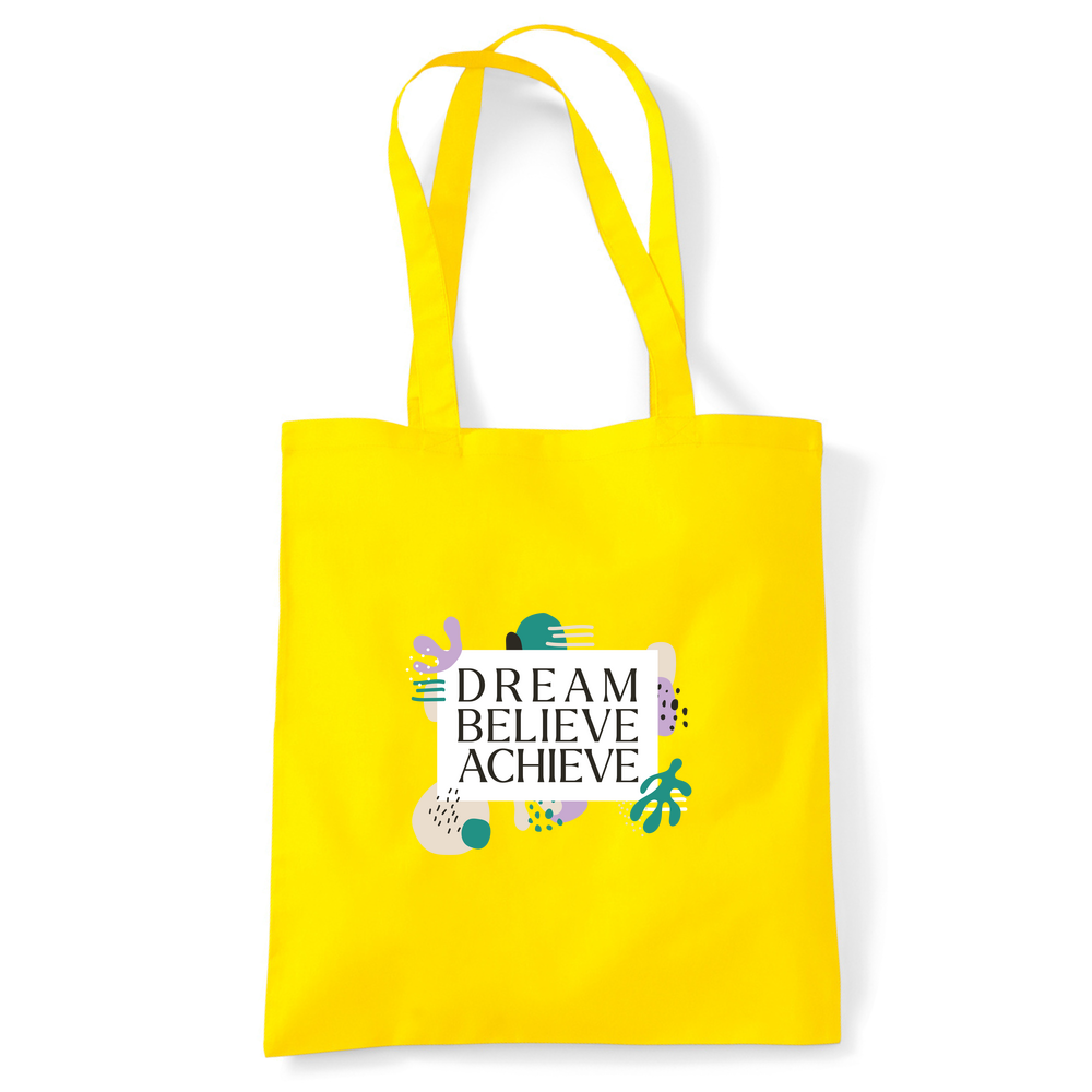 Dream Believe Achieve Tote Bag - Image 36
