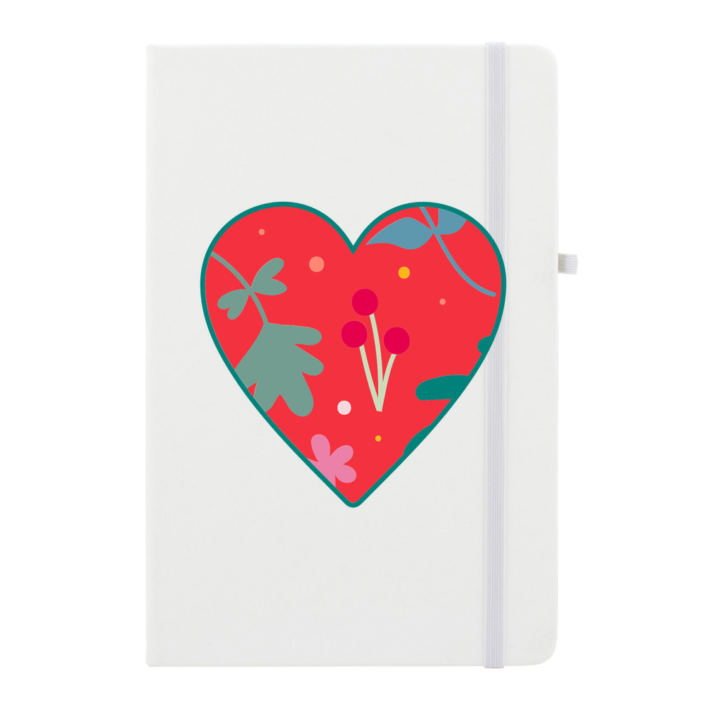 Floral Heart Personalised Soft Feel Notebook - Image 2