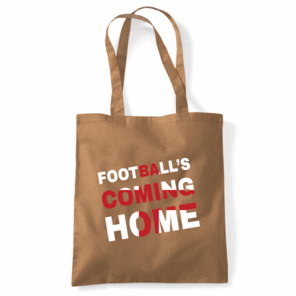 Football's Coming Home Coloured Cotton Tote Bag - Image 36